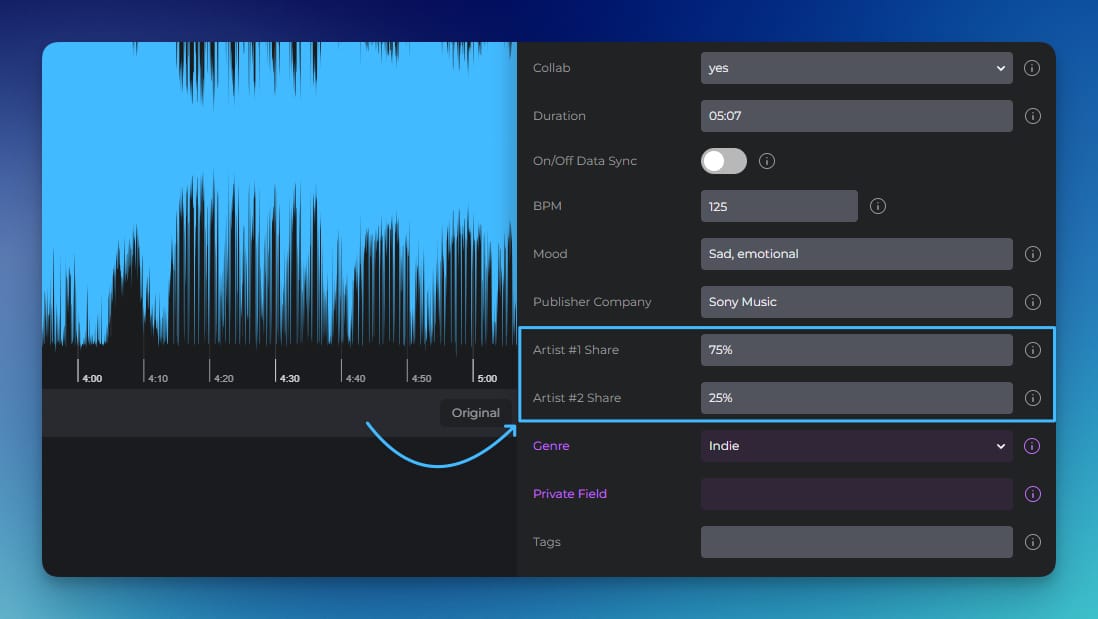Split-sheet workflow
